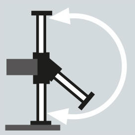 Hydraulisch schwenkbare Abstützzylinder